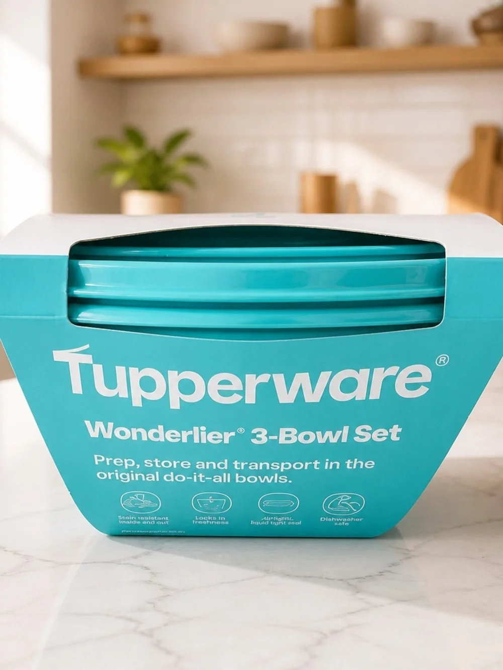 Tupperware Wonderlier 3-Bowl Set - Teal